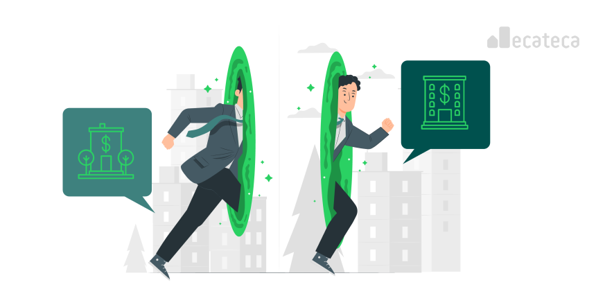 ilustracion de transferencia o compra de crédito hipotecario